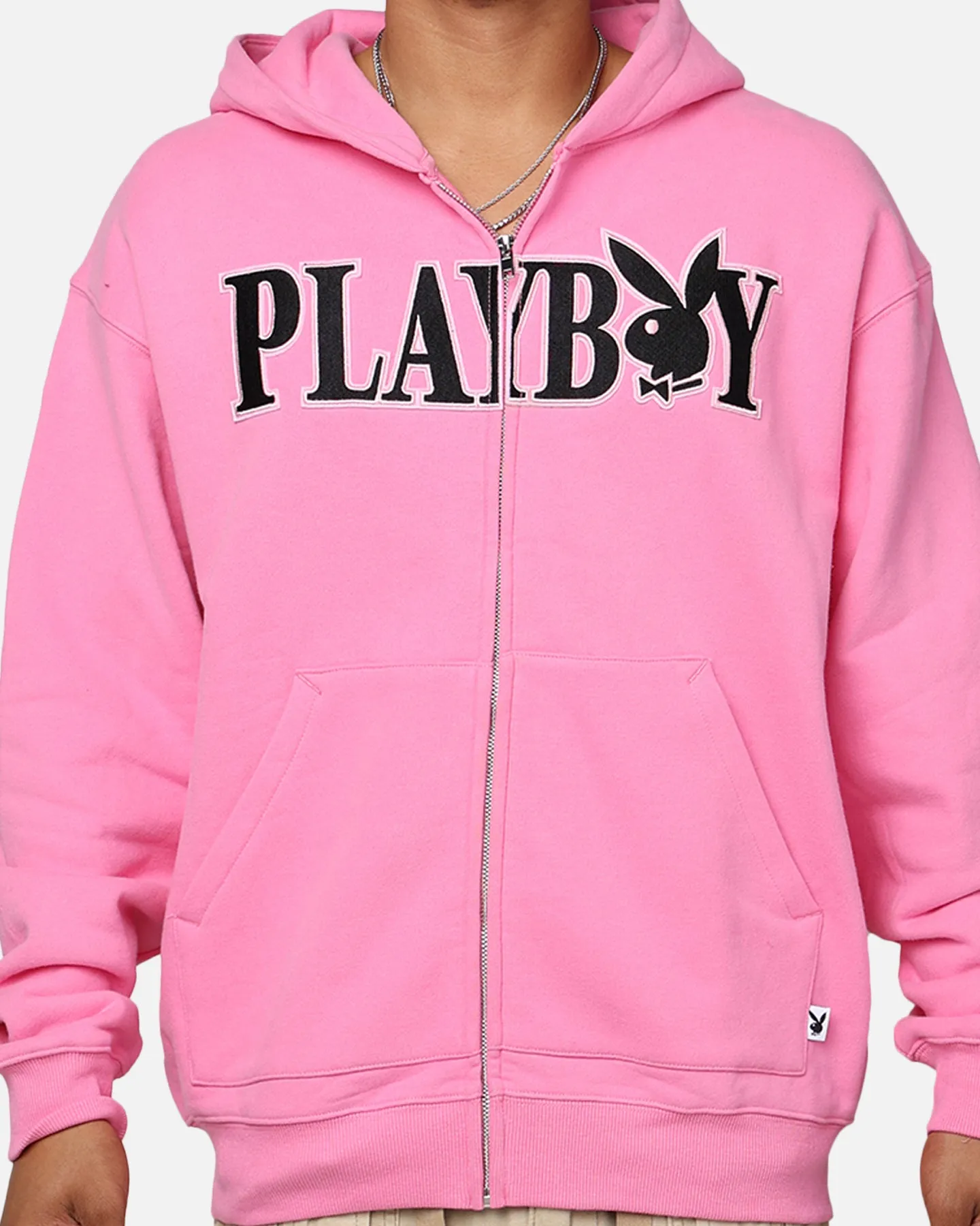 Playboy By Culture Kings Bunny Zip Hoodie Pink sold by Culture Kings product image thumbnail 2