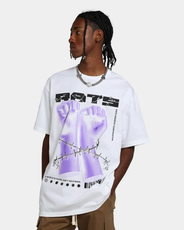Rats Get Fat Throwing Hands T-Shirt White sold by Culture Kings