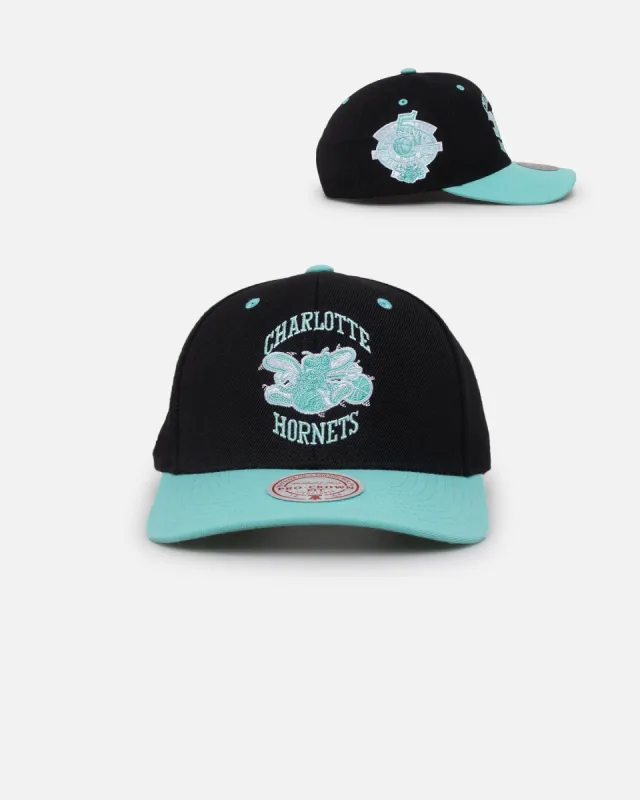 Mitchell & Ness Charlotte Hornets "Ice Blue" Script Origin Snapback Black/Ice Blue sold by Culture Kings