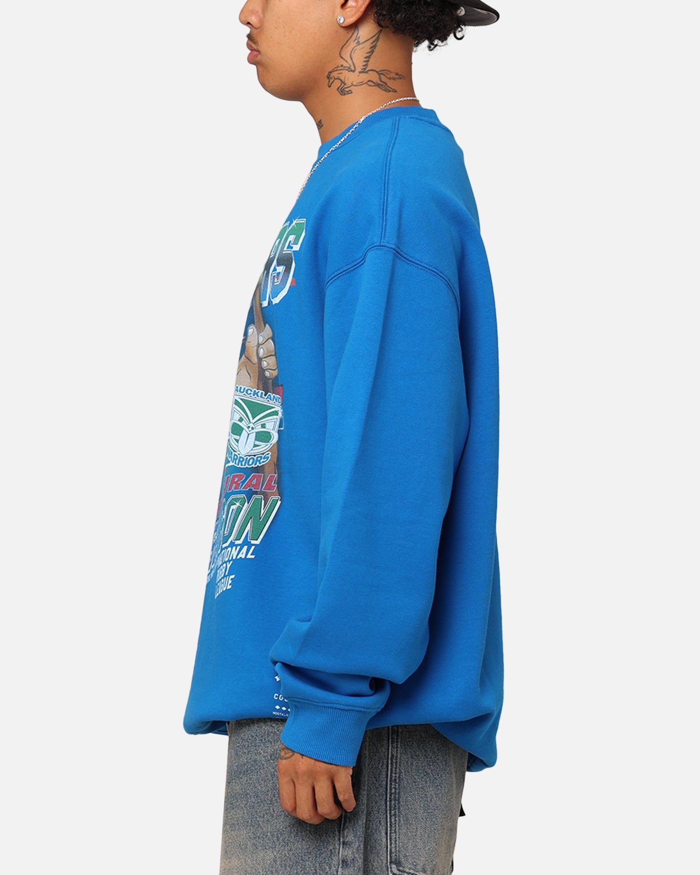 Mitchell & Ness New Zealand Warriors Inaugural Season Crewneck Blue sold by Culture Kings product image thumbnail 5