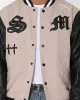 Saint Morta Graveyard Varsity Jacket Stone/Black sold by Culture Kings