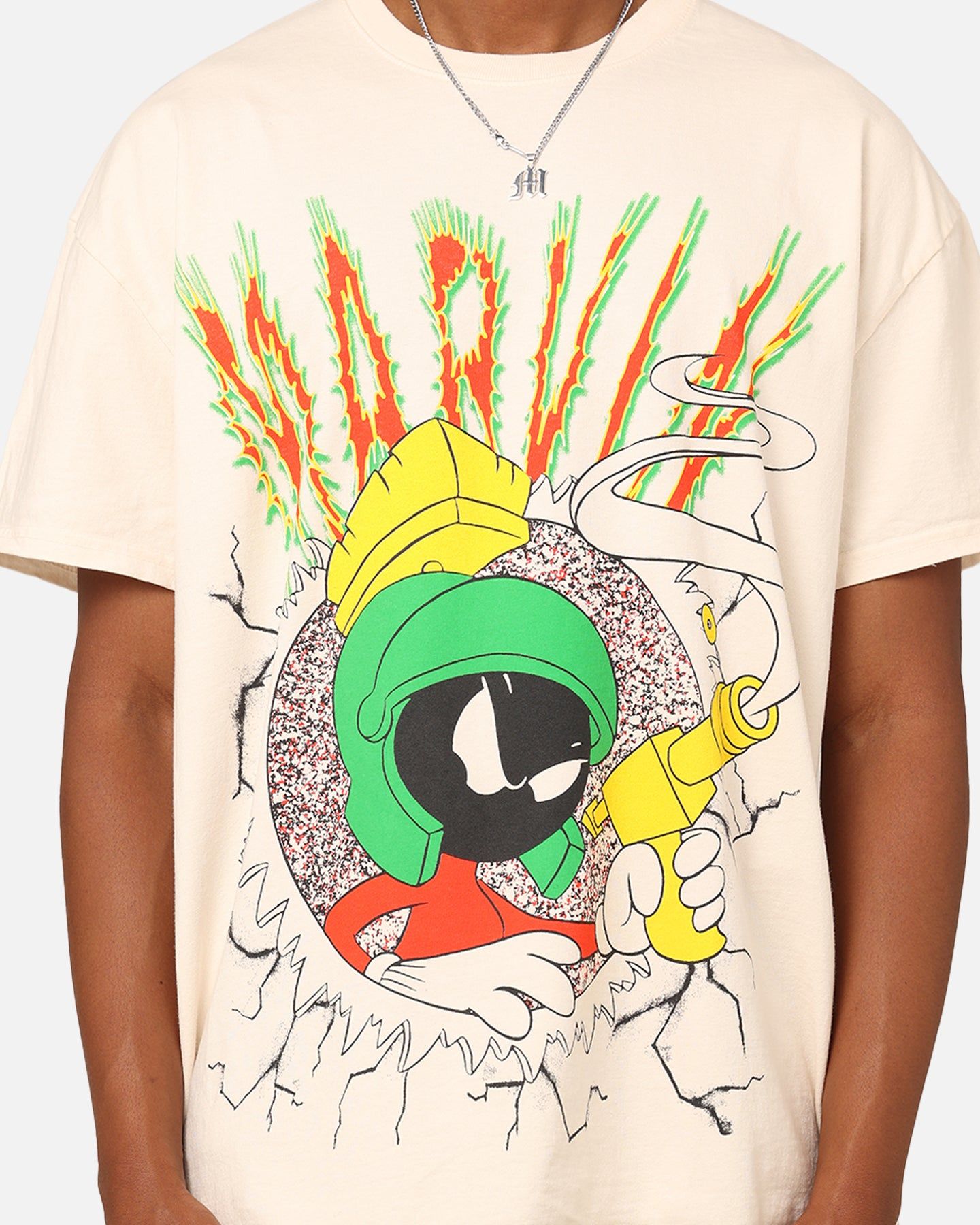 American Thrift X Warner Bros. Marvin The Martian Heavyweight T-Shirt Off White sold by Culture Kings product image thumbnail 4