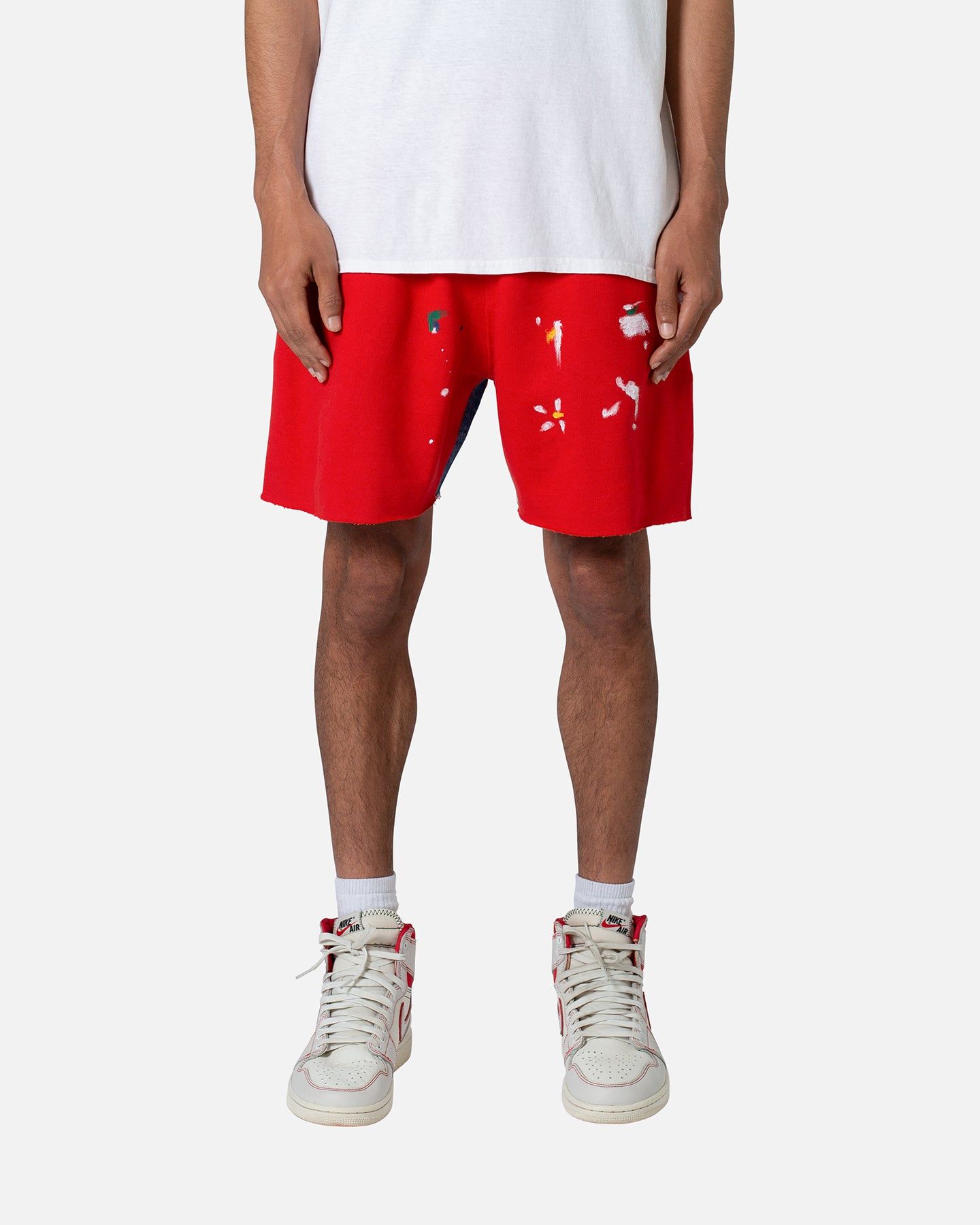 MNML Contrast Paneled Sweatshorts Red sold by Culture Kings