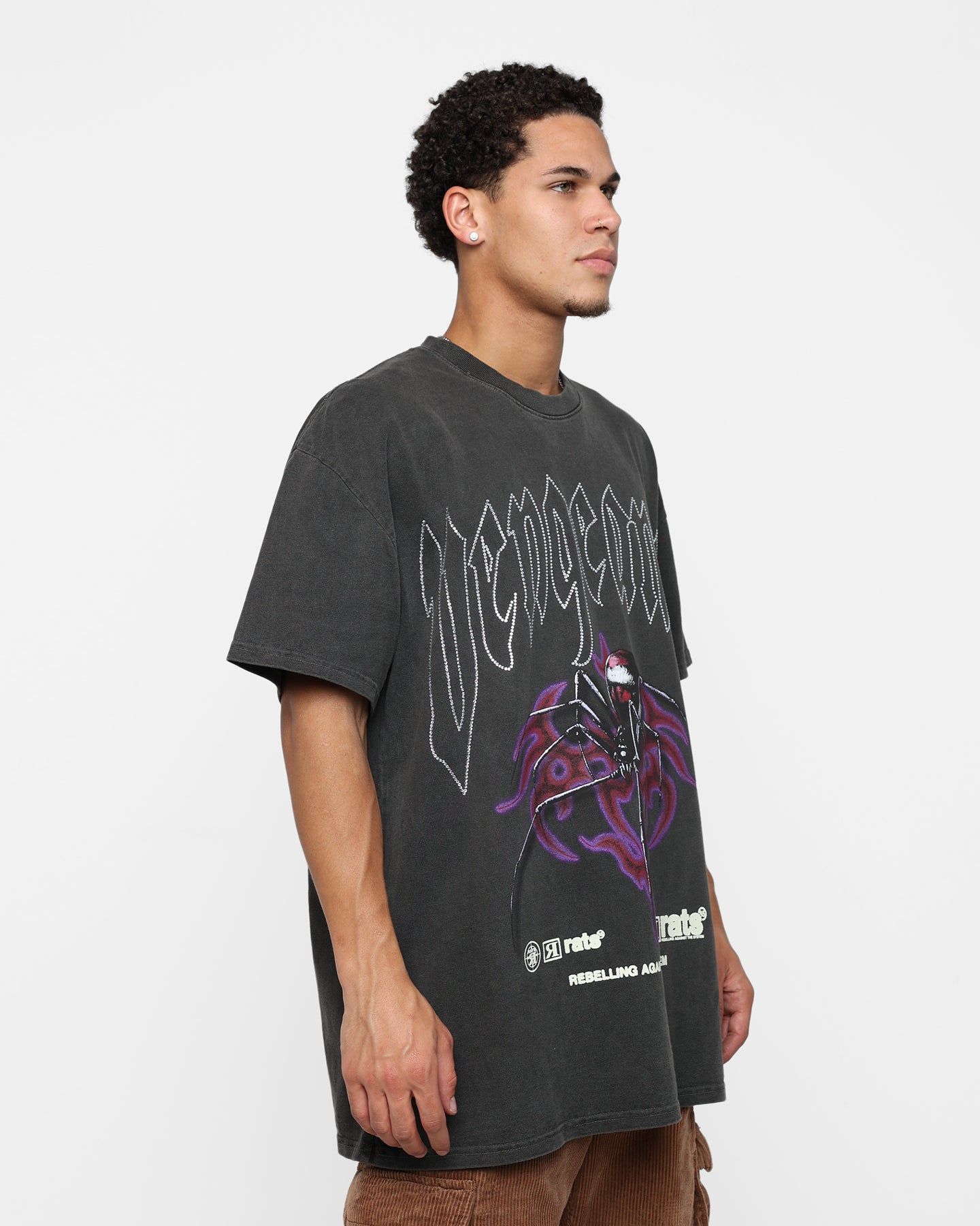 Rats Get Fat Vengeance Rhinestone T-Shirt Off Black sold by Culture Kings product image thumbnail 5