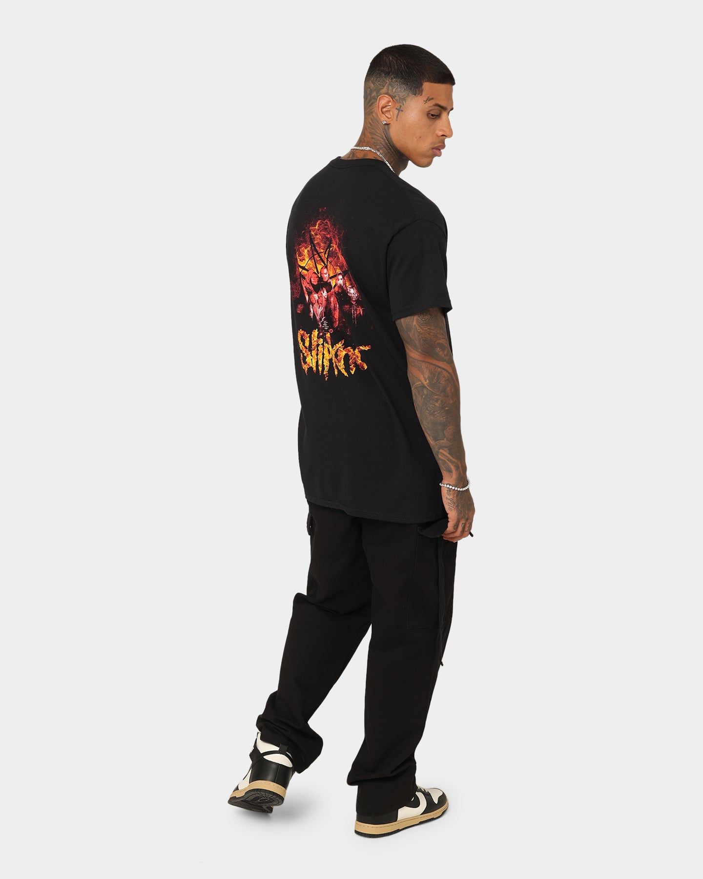 Slipknot Band Photo Flame Logo T-Shirt Black sold by Culture Kings product image thumbnail 3