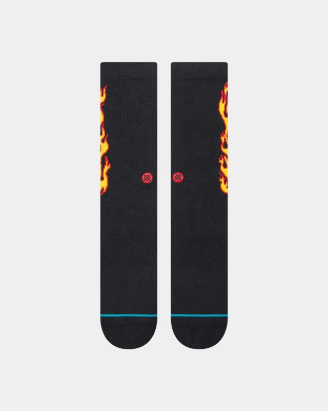 Stance Flamed Socks Black sold by Culture Kings