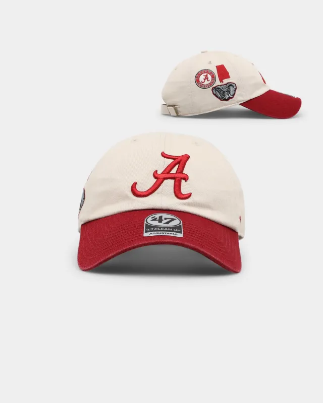 47 Brand Alabama Crimson Tide NCAA Local '47 Clean Up Strapback Bone sold by Culture Kings