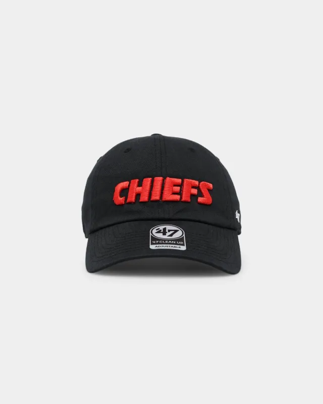 47 Brand Kansas City Chiefs Script 47 Clean Up Strapback Black sold by Culture Kings