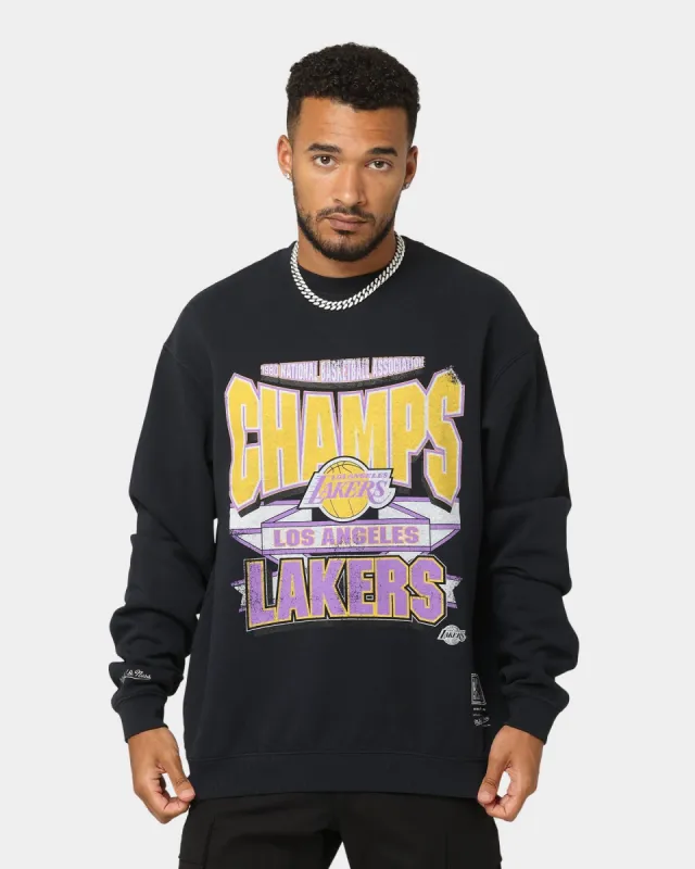 Mitchell & Ness Los Angeles Lakers Vintage Crewneck Faded Black sold by Culture Kings