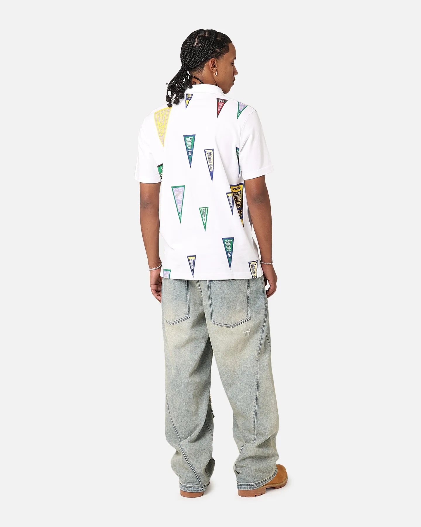 Students Golf Harris Pique Short Sleeve Polo Shirt White sold by Culture Kings product image thumbnail 4