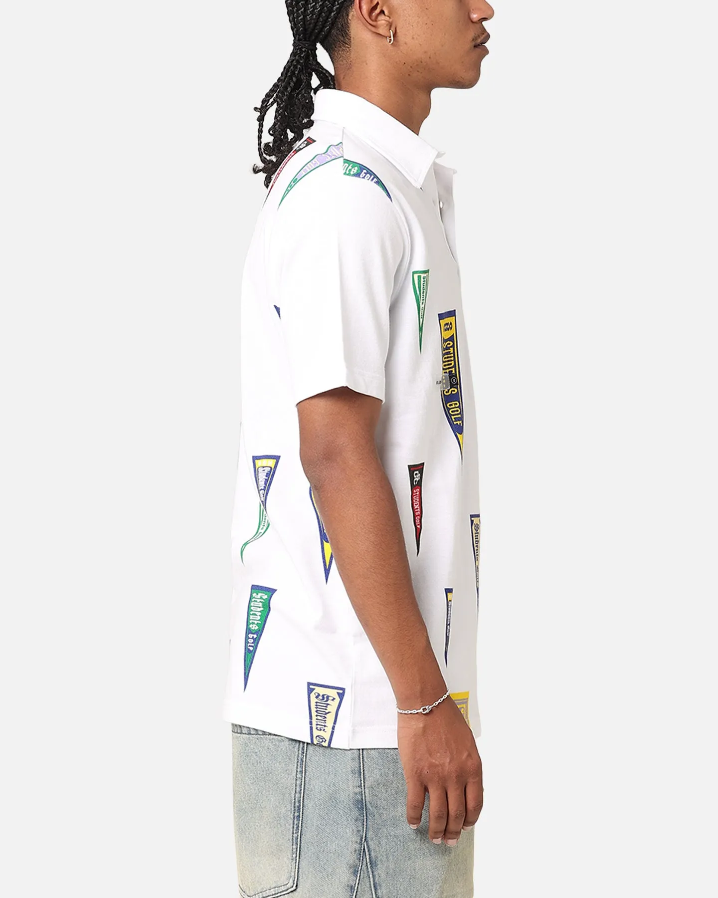 Students Golf Harris Pique Short Sleeve Polo Shirt White sold by Culture Kings product image thumbnail 5