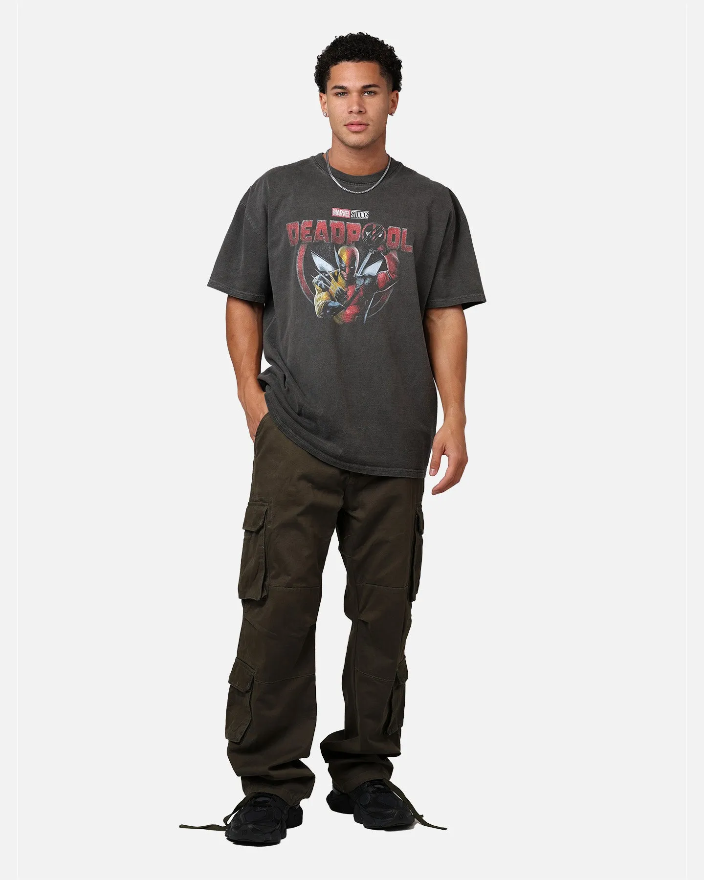 Goat Crew Marvel Deadpool Poster Heavyweight T-Shirt Black Wash sold by Culture Kings product image thumbnail 3