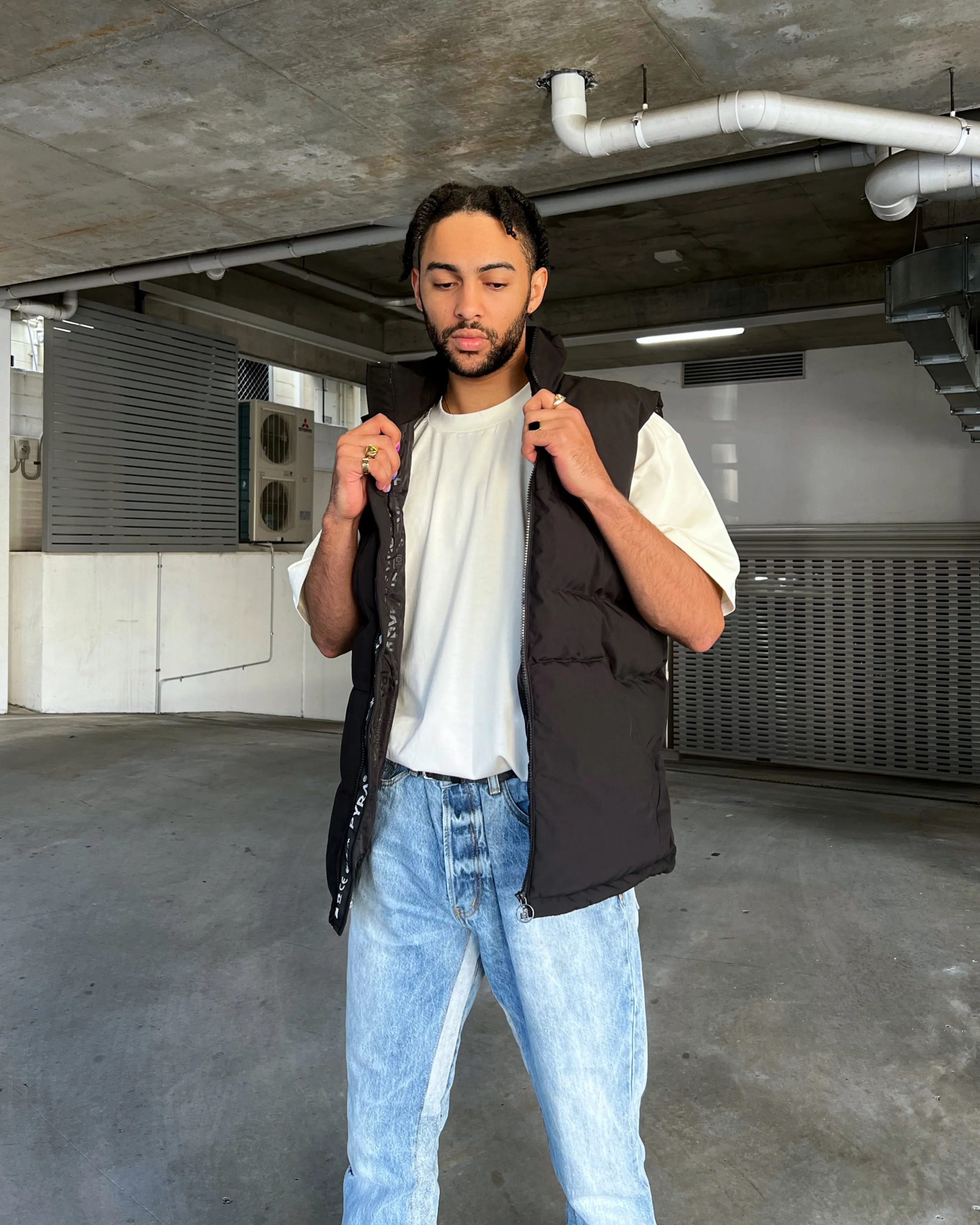 PYRA Sleeveless Puffa Vest Black sold by Culture Kings product image thumbnail 3