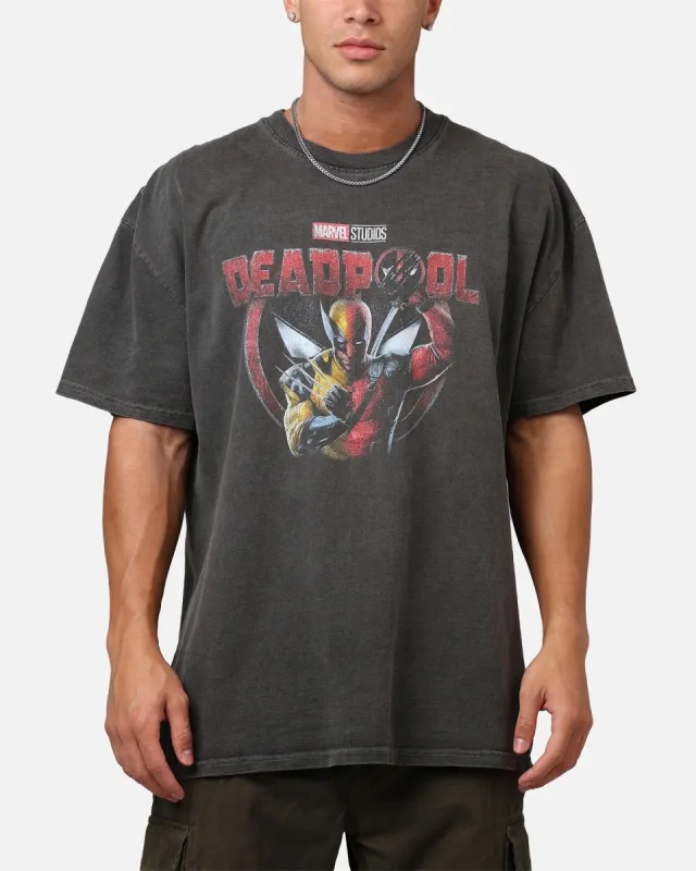 Goat Crew Marvel Deadpool Poster Heavyweight T-Shirt Black Wash sold by Culture Kings