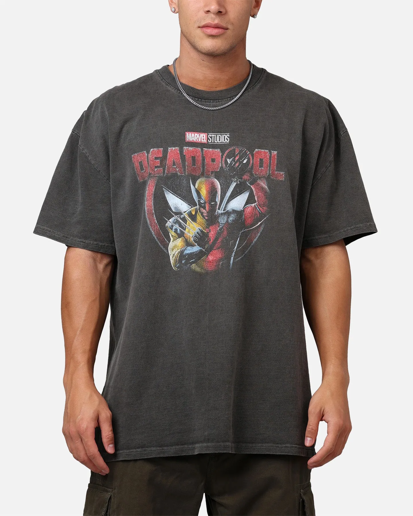 Goat Crew Marvel Deadpool Poster Heavyweight T-Shirt Black Wash sold by Culture Kings