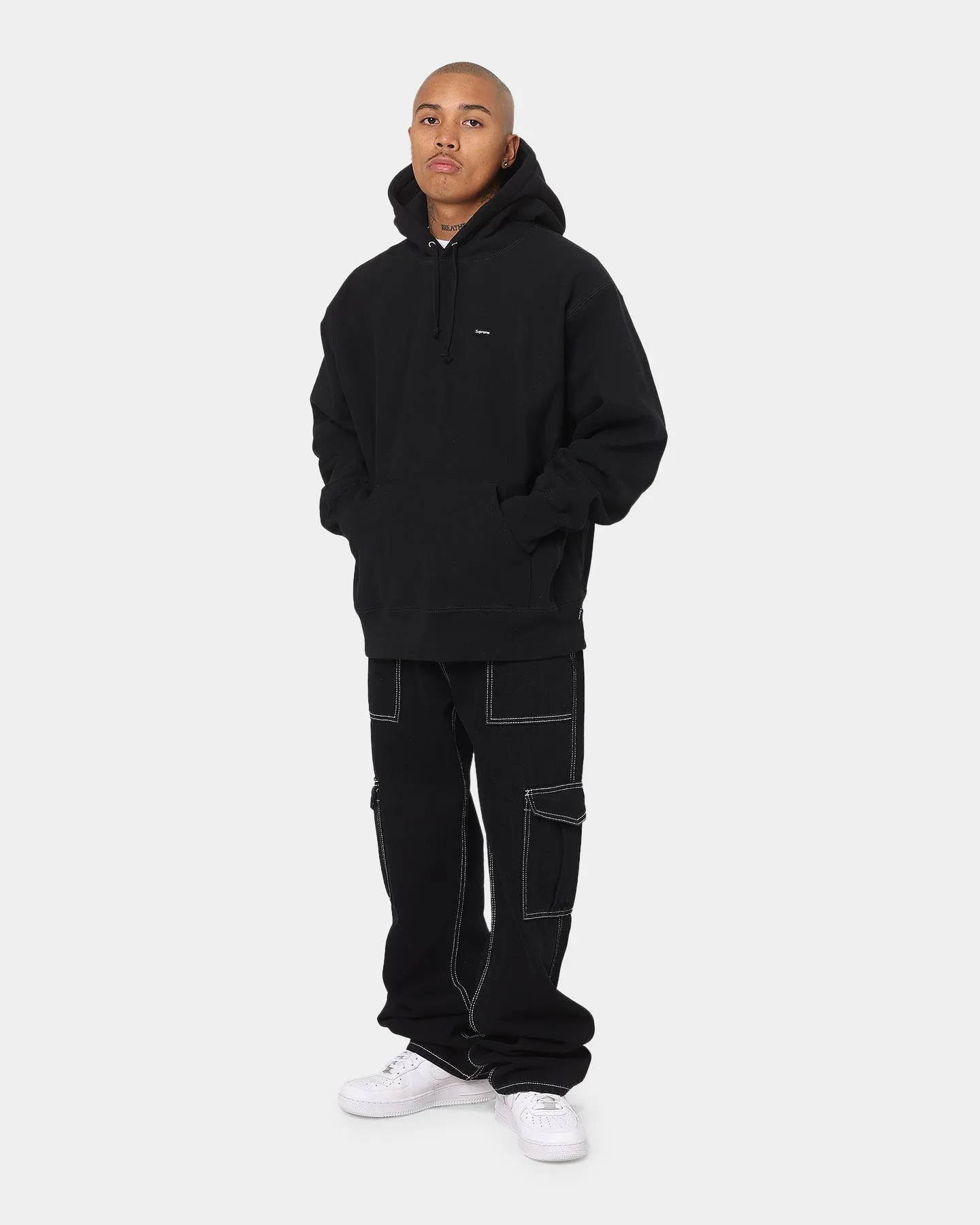 Supreme Small Box Hooded Sweatshirt Black sold by Culture Kings product image thumbnail 2