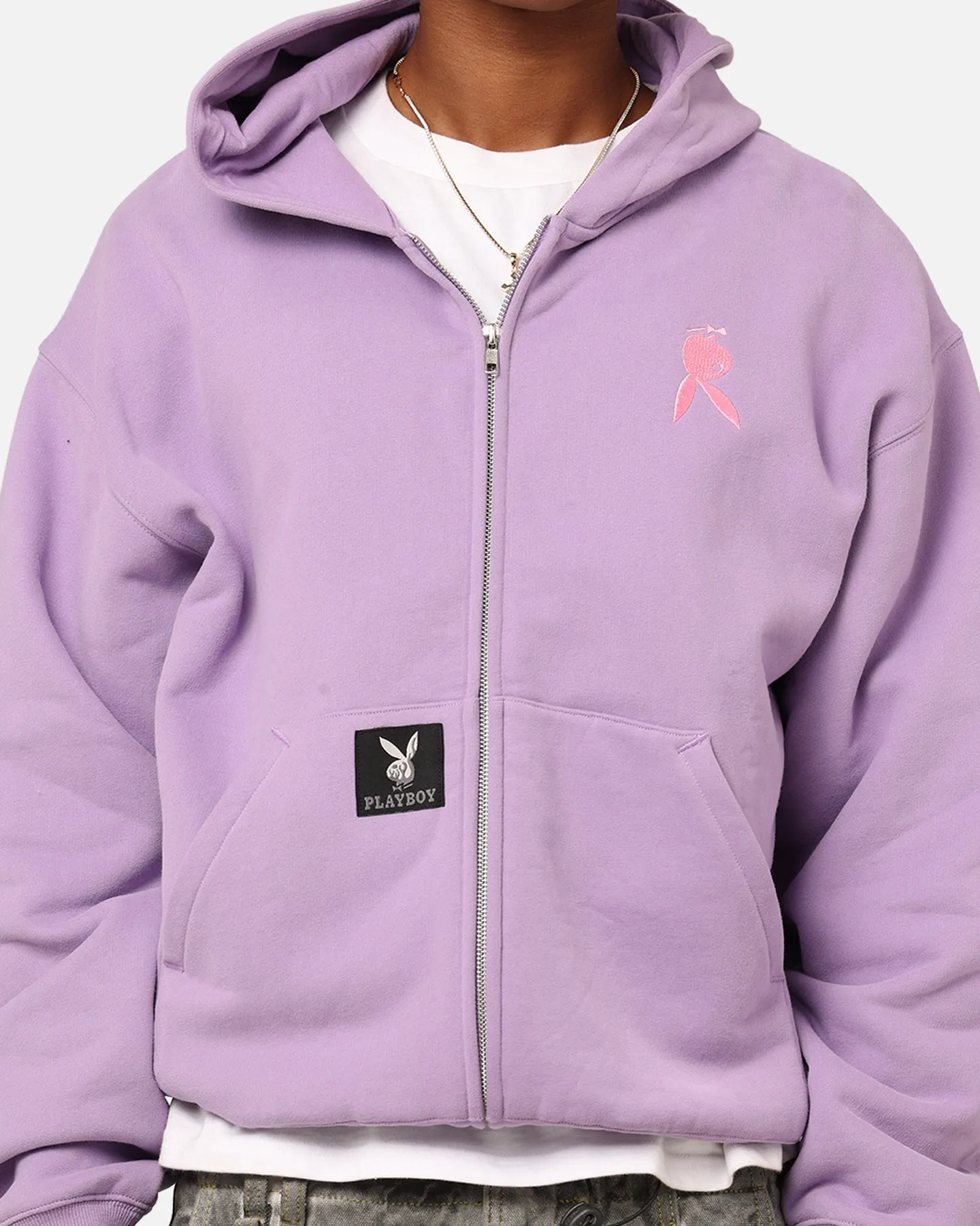 Playboy By Culture Kings Roughboy Full Zip Hoodie Purple sold by Culture Kings product image thumbnail 4