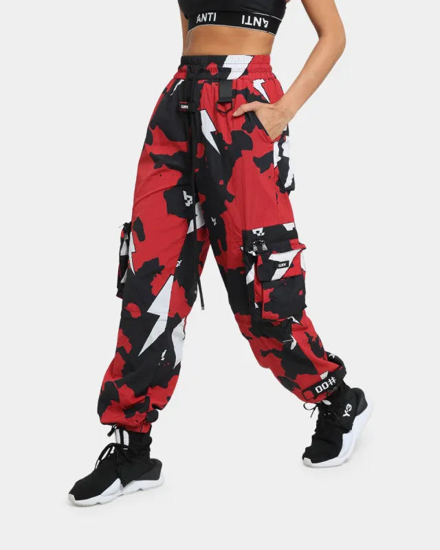 The Anti Order Storm Camo Track Joggers Black/Red/White sold by Culture Kings