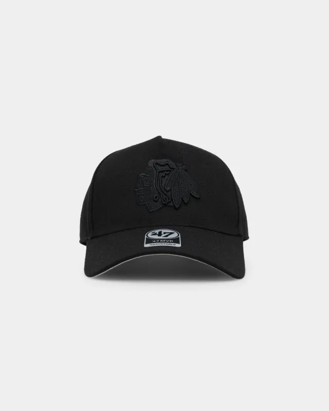 47 Brand Chicago Blackhawks 47 MVP DT Snapback Black/Black sold by Culture Kings