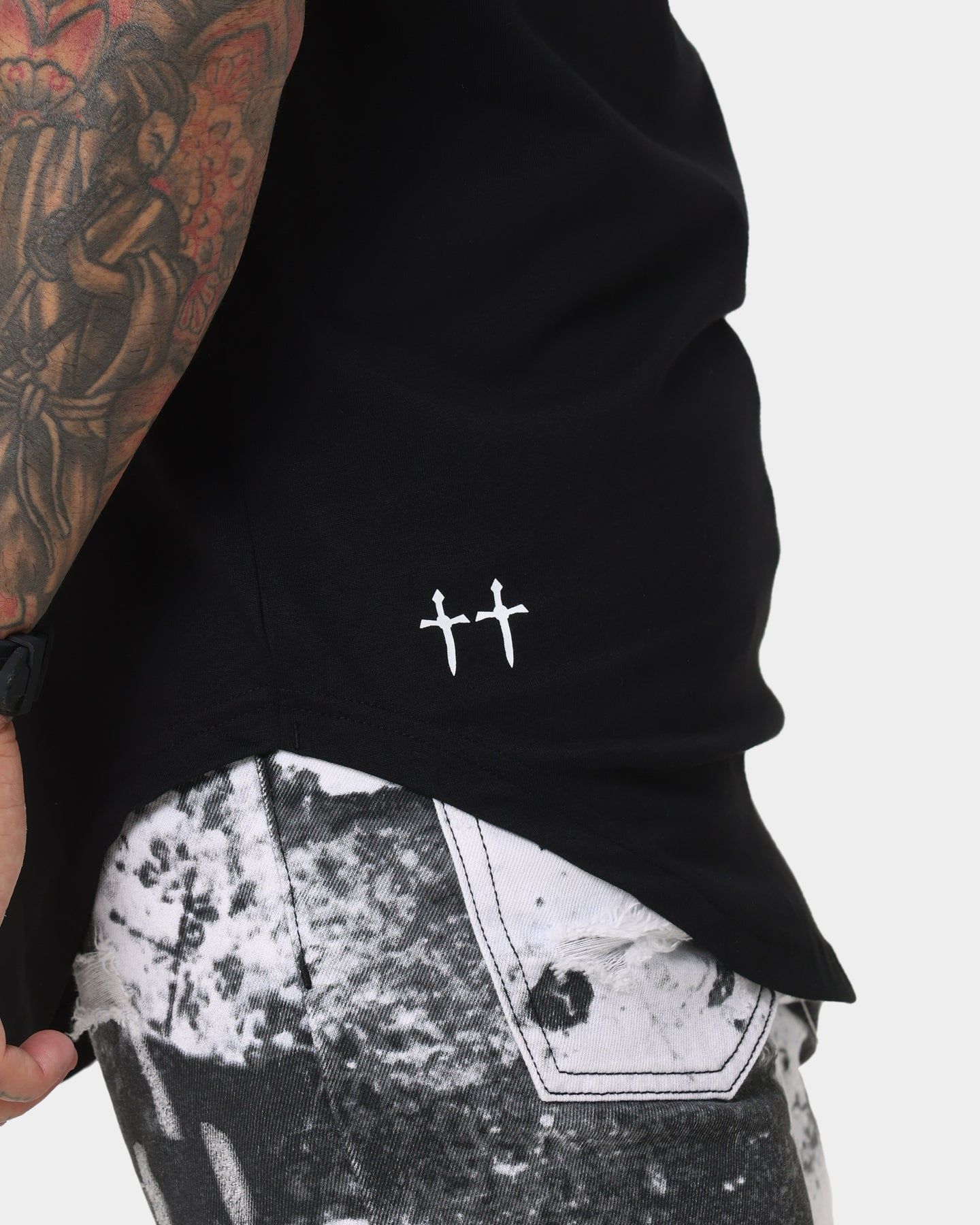 Saint Morta Sparta T-Shirt Black/White sold by Culture Kings product image thumbnail 8