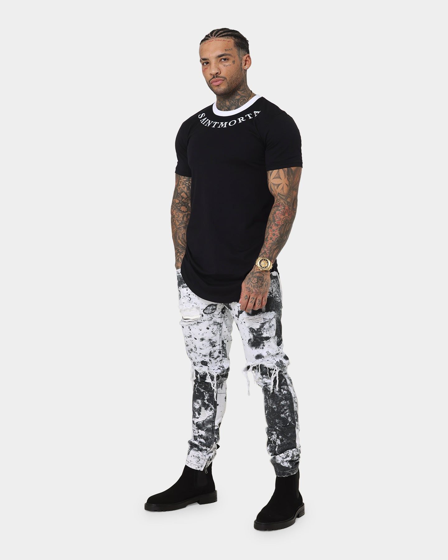 Saint Morta Sparta T-Shirt Black/White sold by Culture Kings product image thumbnail 2