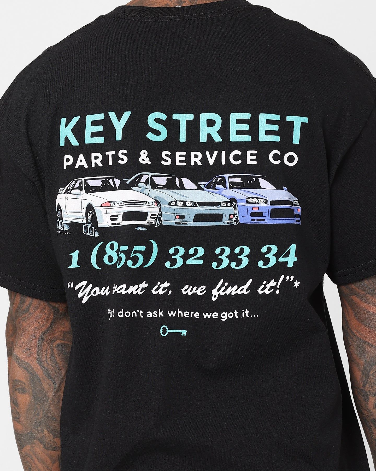 Key Street Parts And Service T-Shirt Black sold by Culture Kings product image thumbnail 5