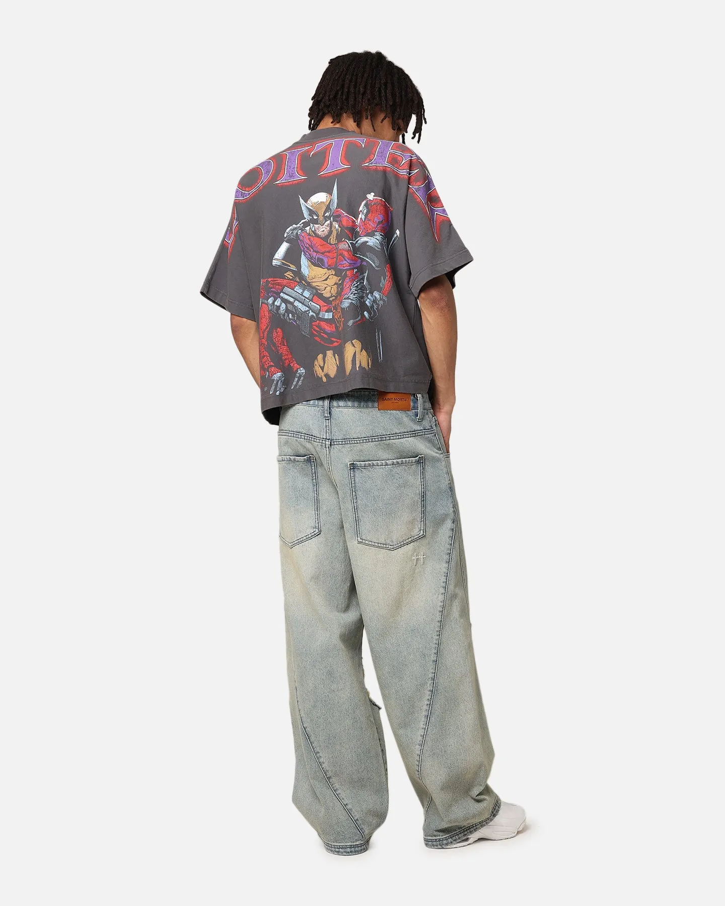 Loiter Marvel Deadpool Overprint T-Shirt Vintage Charcoal sold by Culture Kings product image thumbnail 4