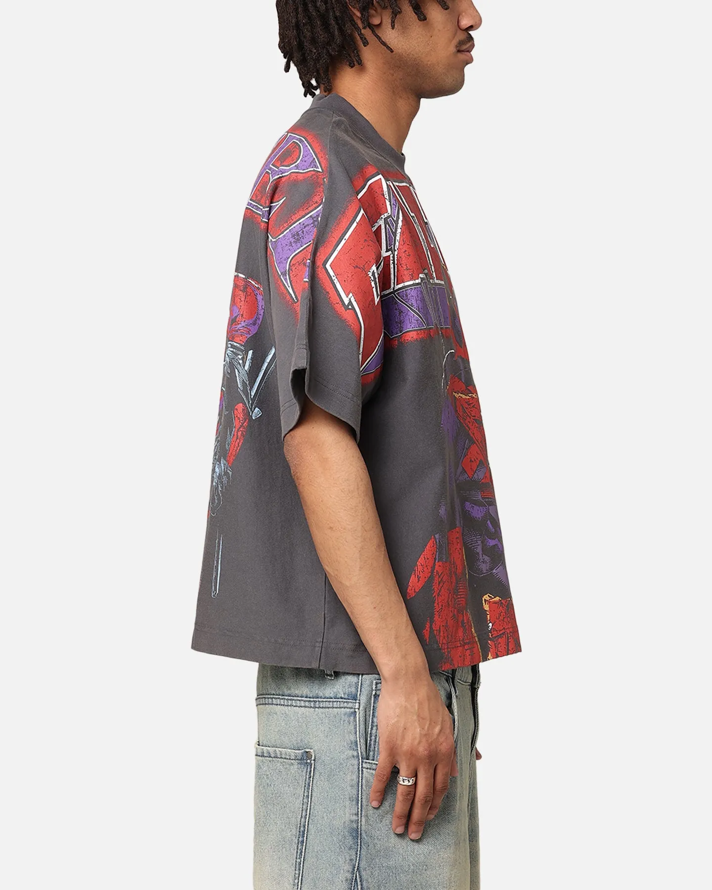 Loiter Marvel Deadpool Overprint T-Shirt Vintage Charcoal sold by Culture Kings product image thumbnail 5