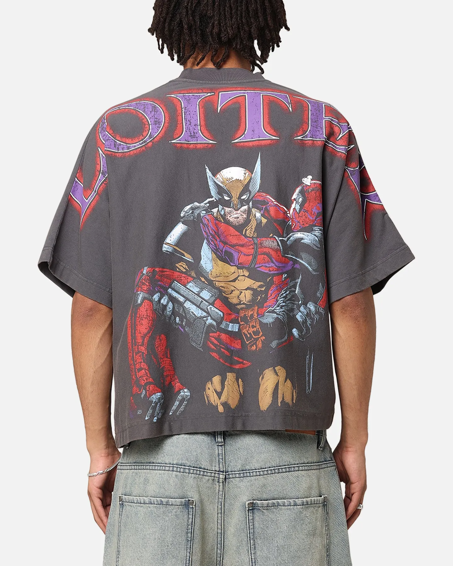 Loiter Marvel Deadpool Overprint T-Shirt Vintage Charcoal sold by Culture Kings product image thumbnail 2