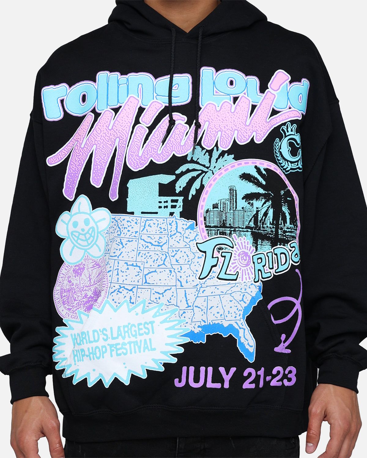 Rolling Loud Miami '23 Hoodie Black sold by Culture Kings product image thumbnail 4