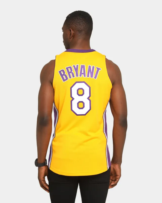 Mitchell & Ness Kobe Bryant NBA Finals '00-'01 #8 Authentic Los Angeles Lakers Jersey Yellow sold by Culture Kings