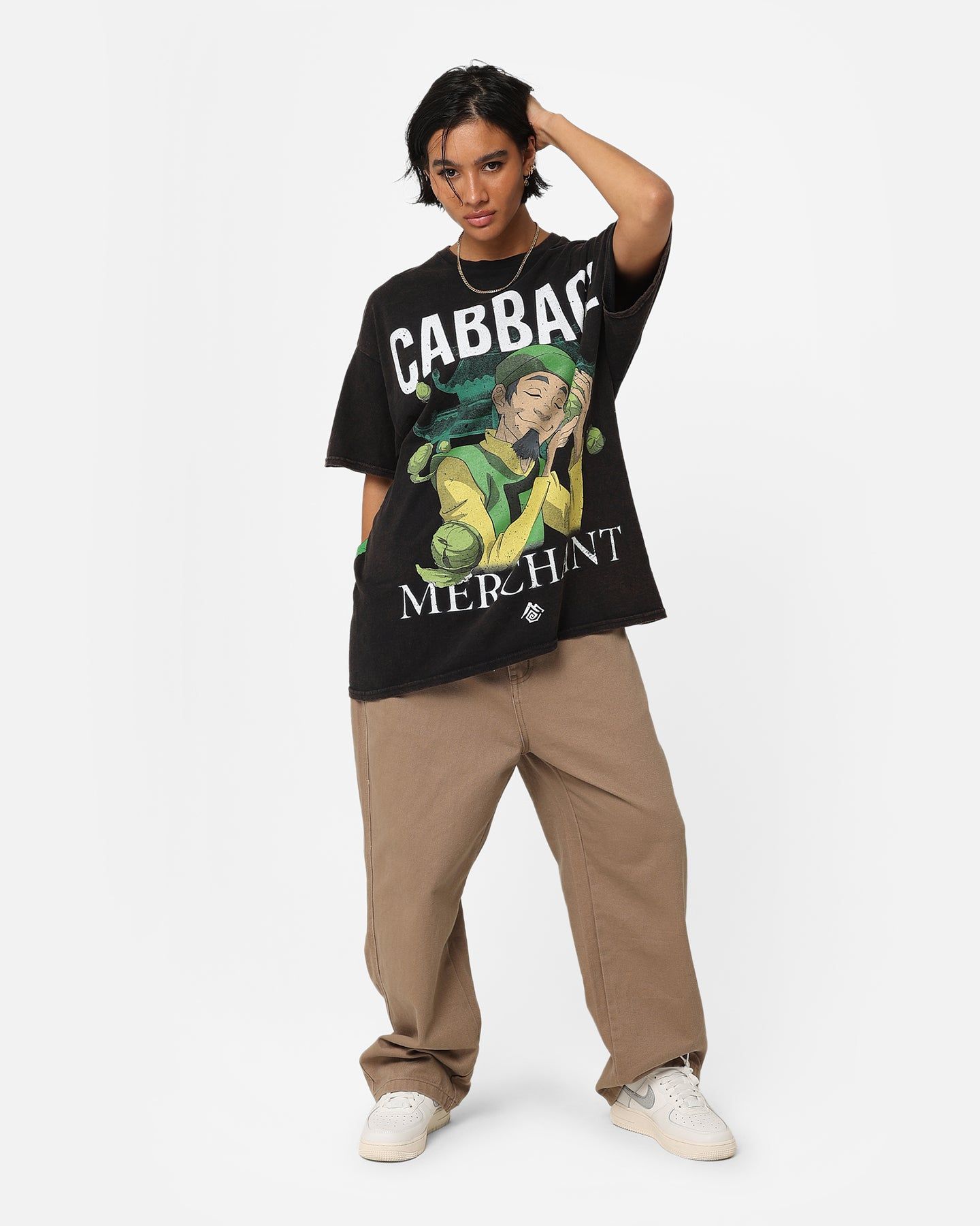 Goat Crew X Cabbage Merchant T-Shirt Black Wash sold by Culture Kings product image thumbnail 3