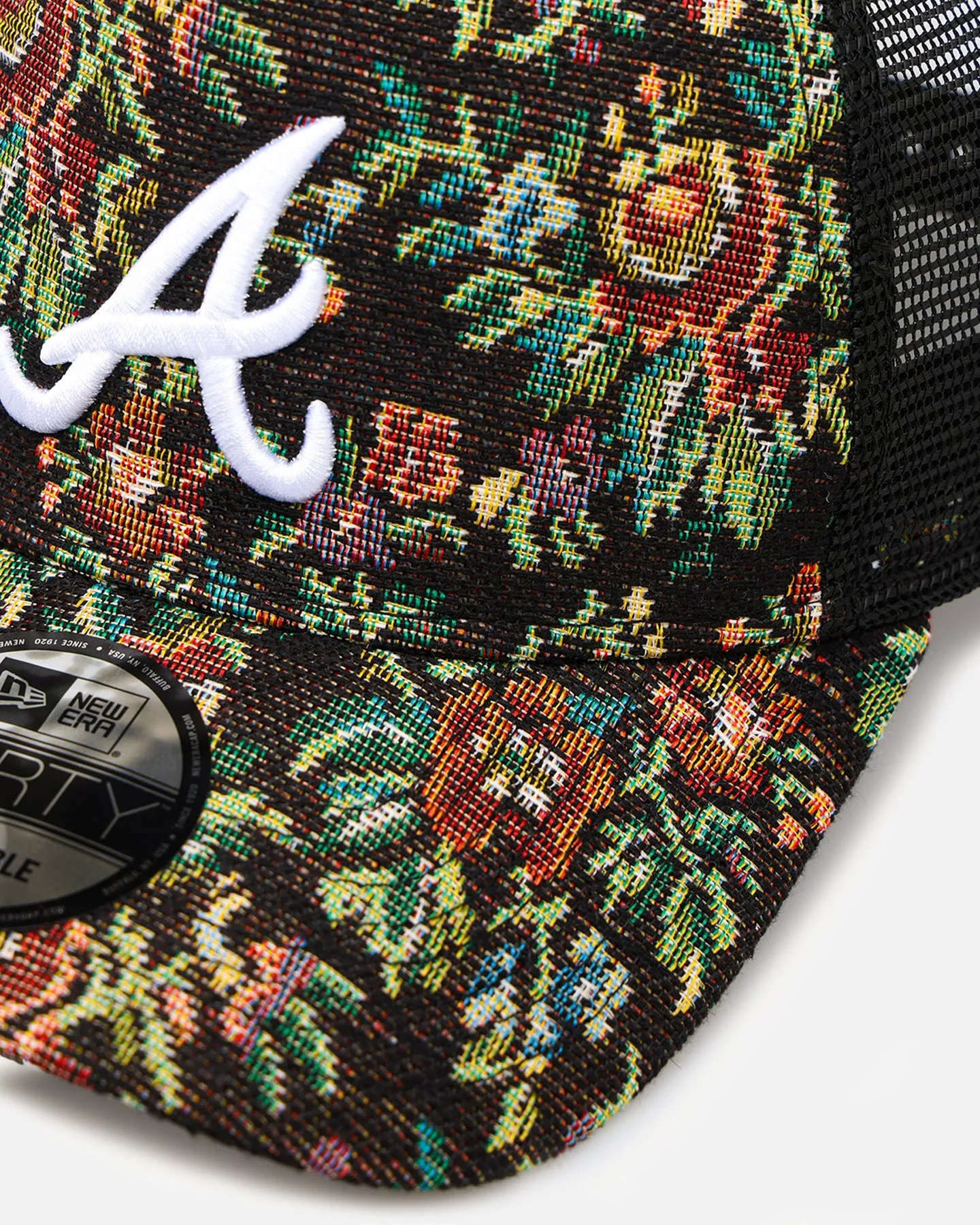 New Era Atlanta Braves 'Black Floral Tapestry' 9FORTY A-Frame Trucker Snapback Tapestry sold by Culture Kings product image thumbnail 2
