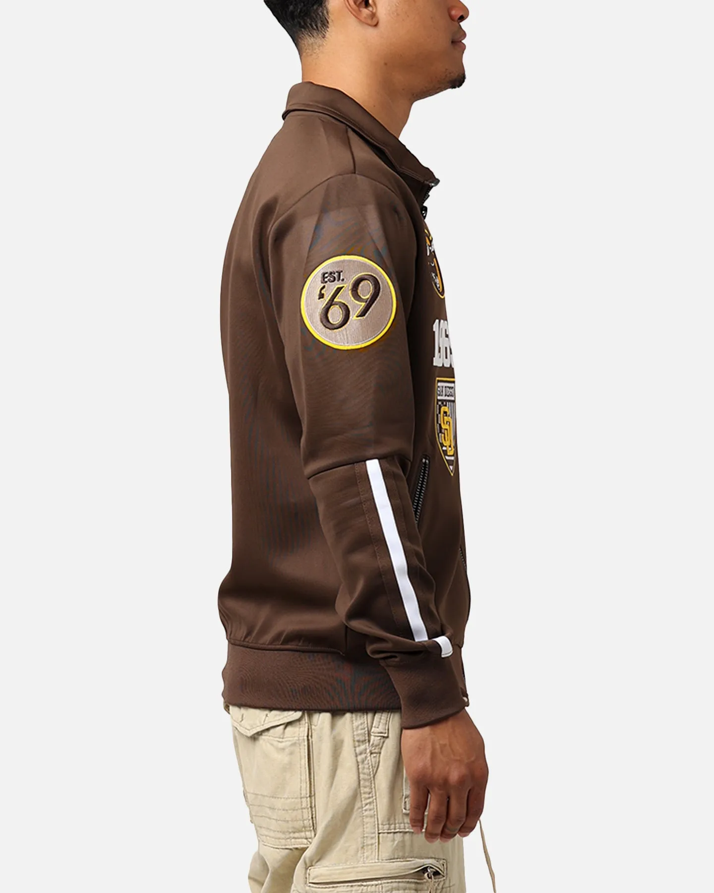 Pro Standard San Diego Padres Fast Lane Track Jacket Brown sold by Culture Kings product image thumbnail 3