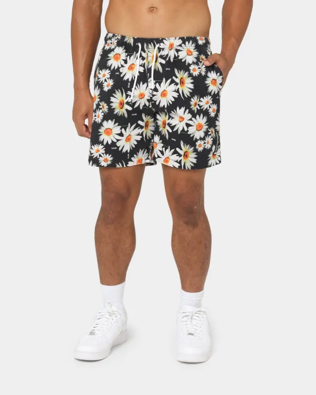 Dead Studios Daisy Beach Shorts Black/White/Yellow sold by Culture Kings