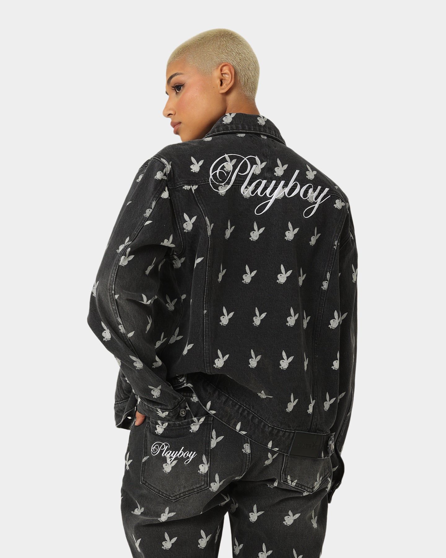 Playboy By CK Players Denim Jacket Black sold by Culture Kings product image thumbnail 2