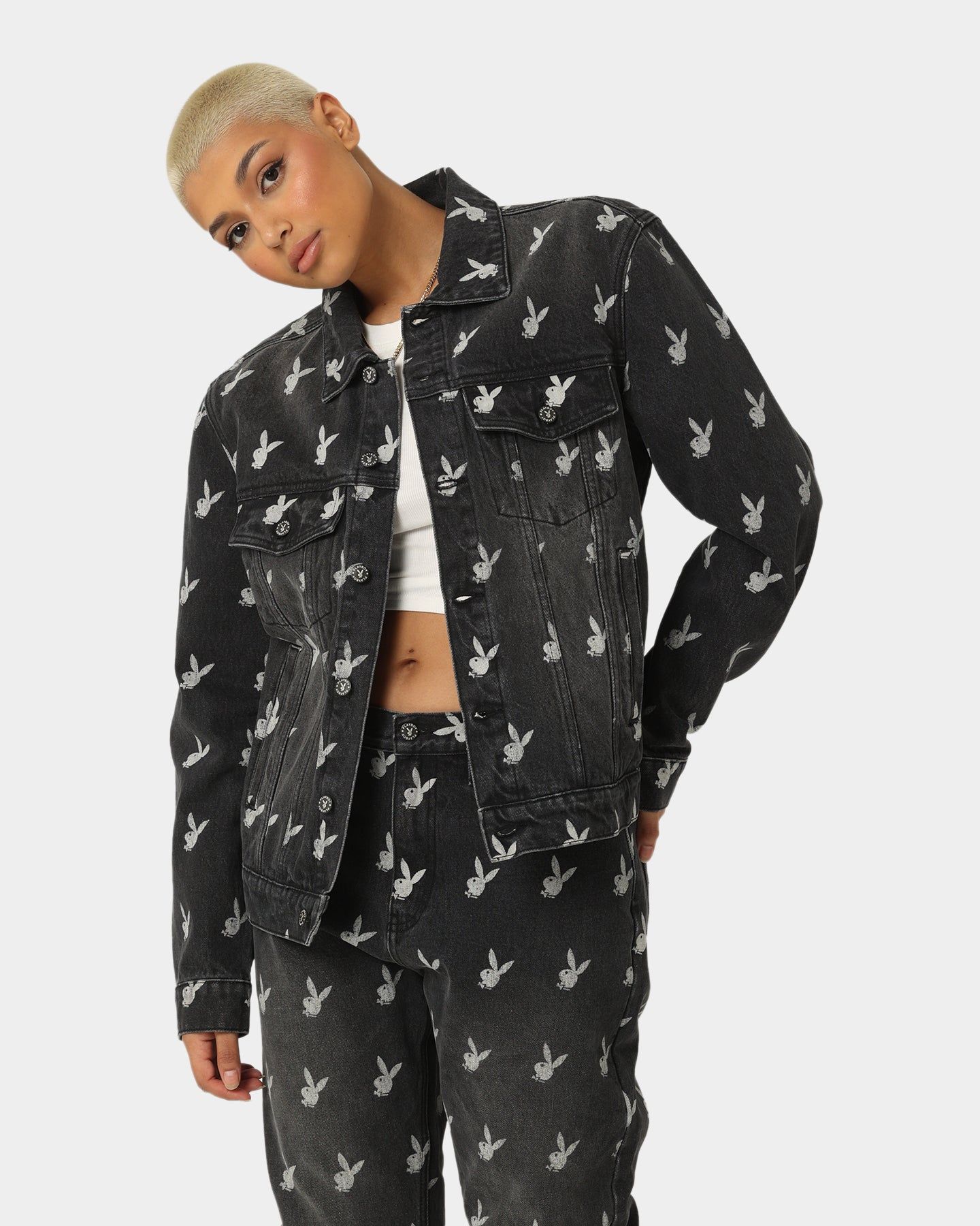 Playboy By CK Players Denim Jacket Black sold by Culture Kings product image thumbnail 4
