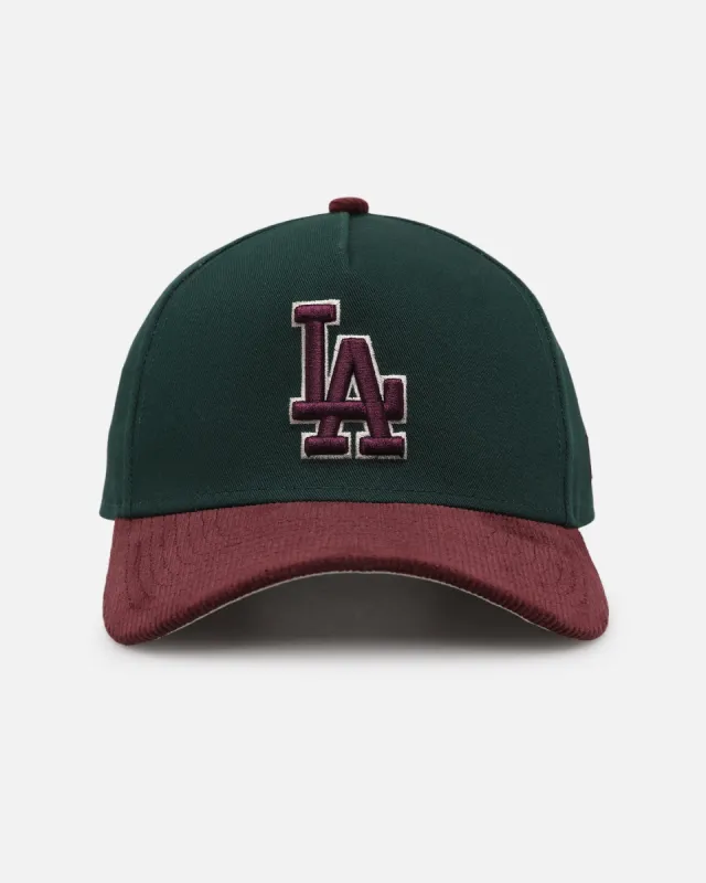 New Era Los Angeles Dodgers 'Rhubarb Cord' 9FORTY A-Frame Snapback Dark Green sold by Culture Kings