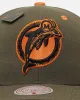 Mitchell & Ness Miami Dolphins 'Harmony of Hues' Pro Crown Snapback Olive/Orange sold by Culture Kings