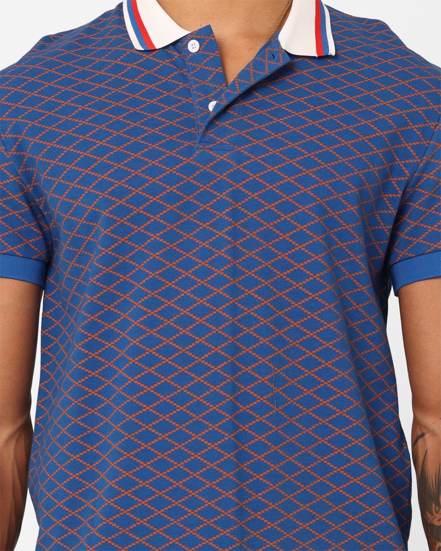 XXIII Printed Polo Shirt Blue/Brown sold by Culture Kings product image thumbnail 3