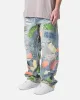 MNML Ultra Baggy Bandana Patch Denim Jeans Blue/Multi sold by Culture Kings