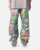 MNML Ultra Baggy Bandana Patch Denim Jeans Blue/Multi sold by Culture Kings