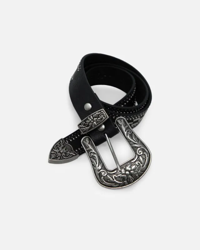 MNML Metal Studded Belt Black sold by Culture Kings
