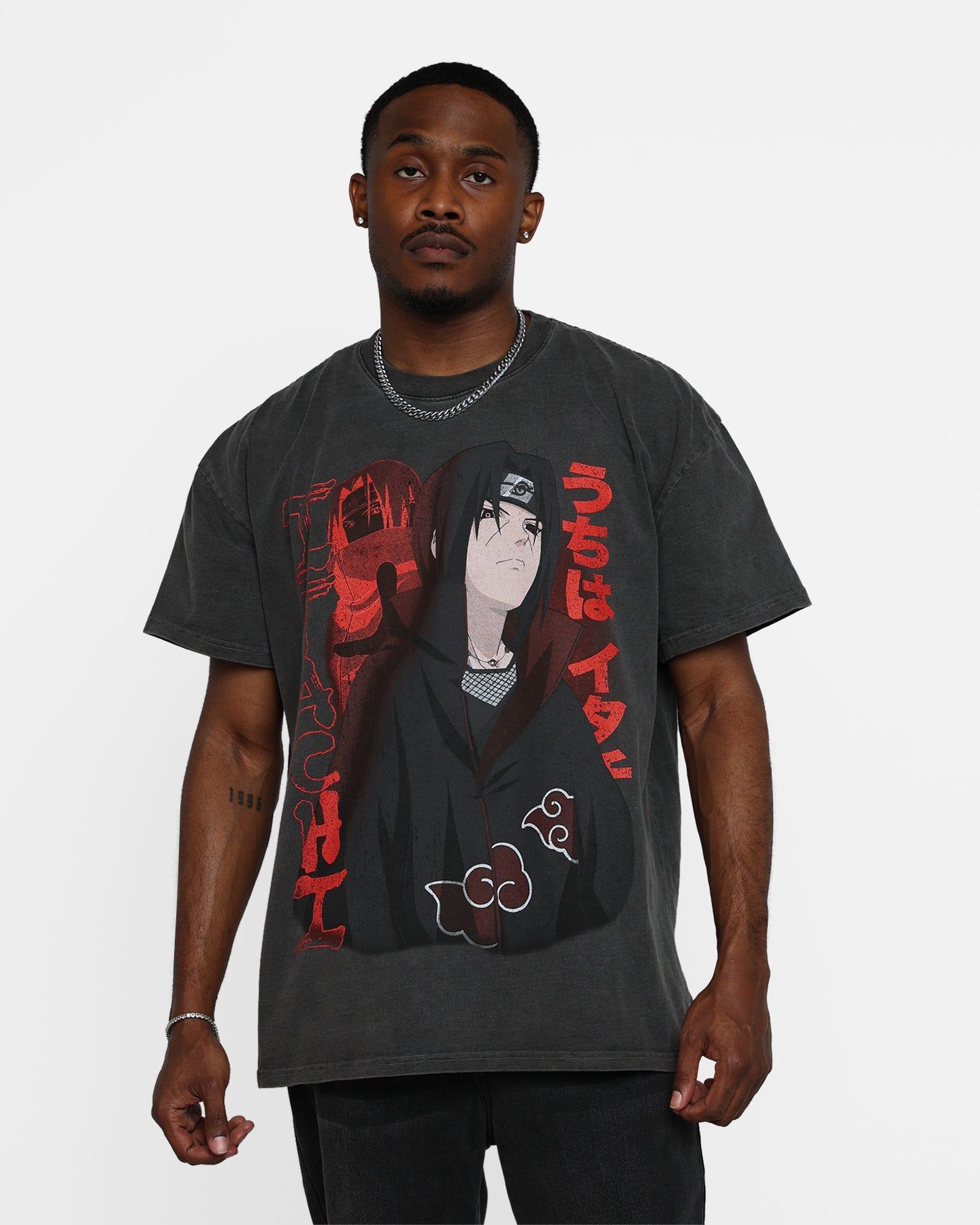 Goat Crew X Naruto Itachi Heavyweight Vintage T-Shirt Black Wash sold by Culture Kings
