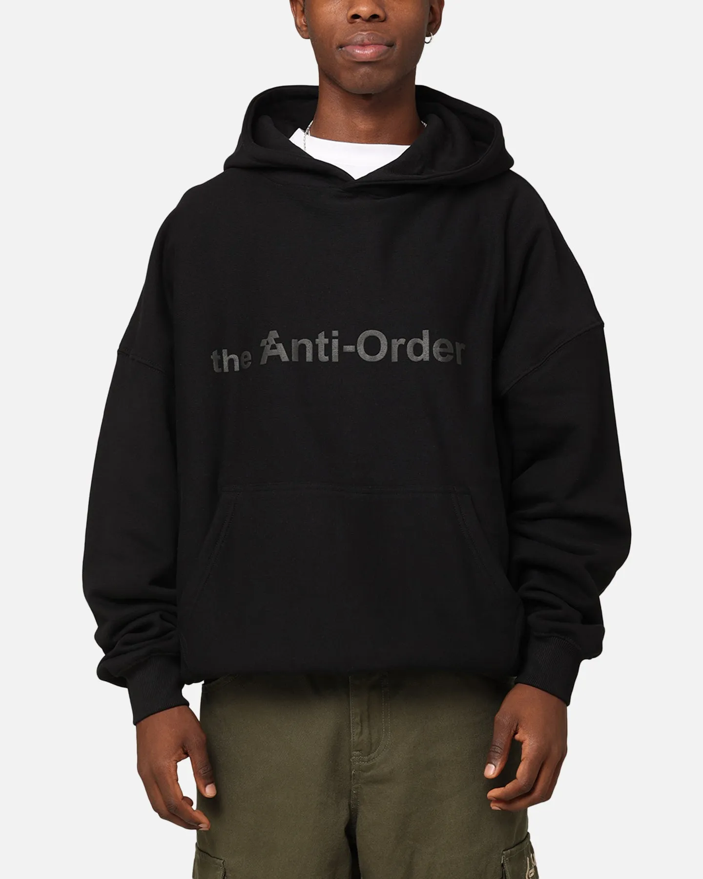 The Anti Order Logo Boxy Hoodie Black sold by Culture Kings