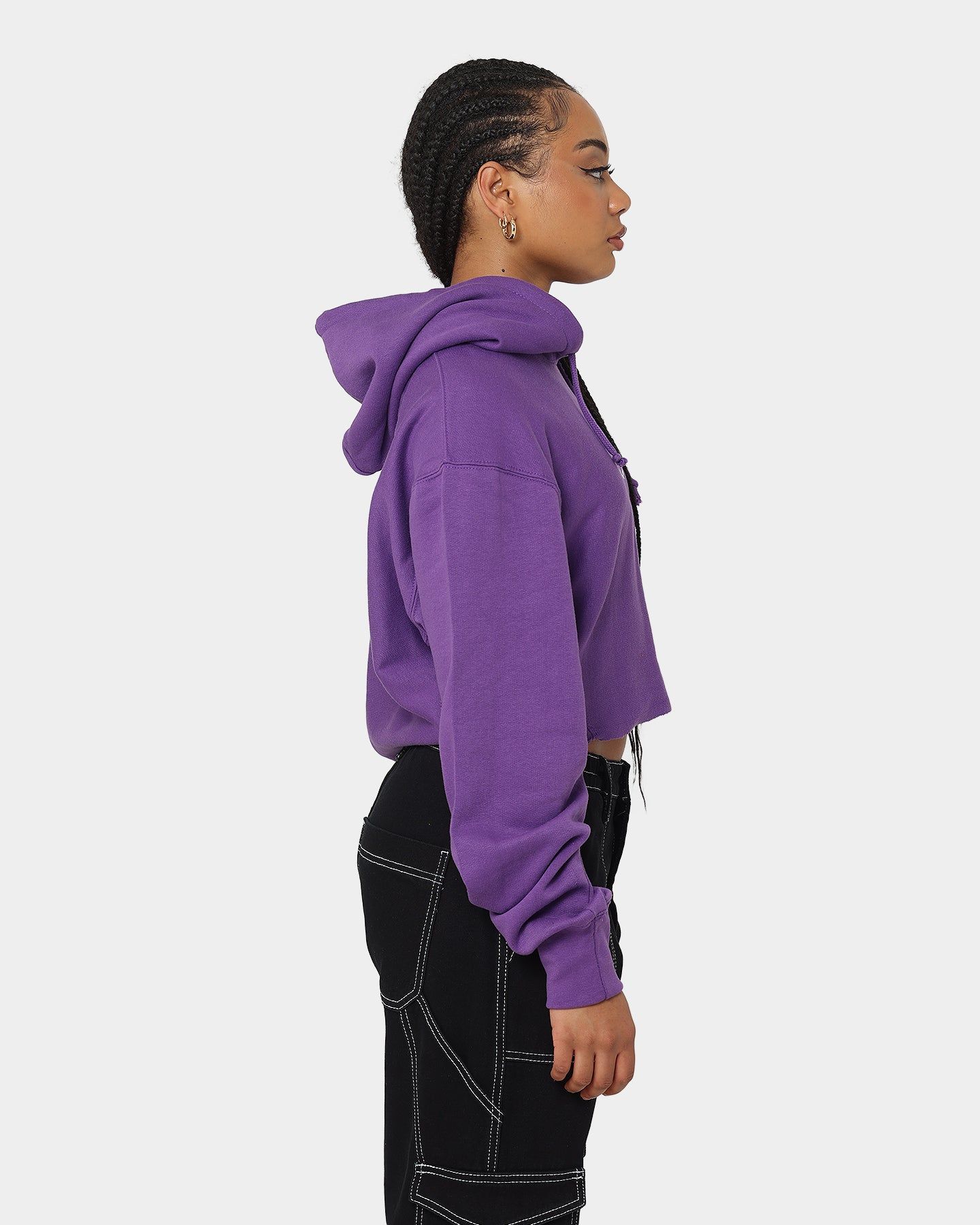 Crooks & Castles Women's CC Logo Oversized Crop Hoodie