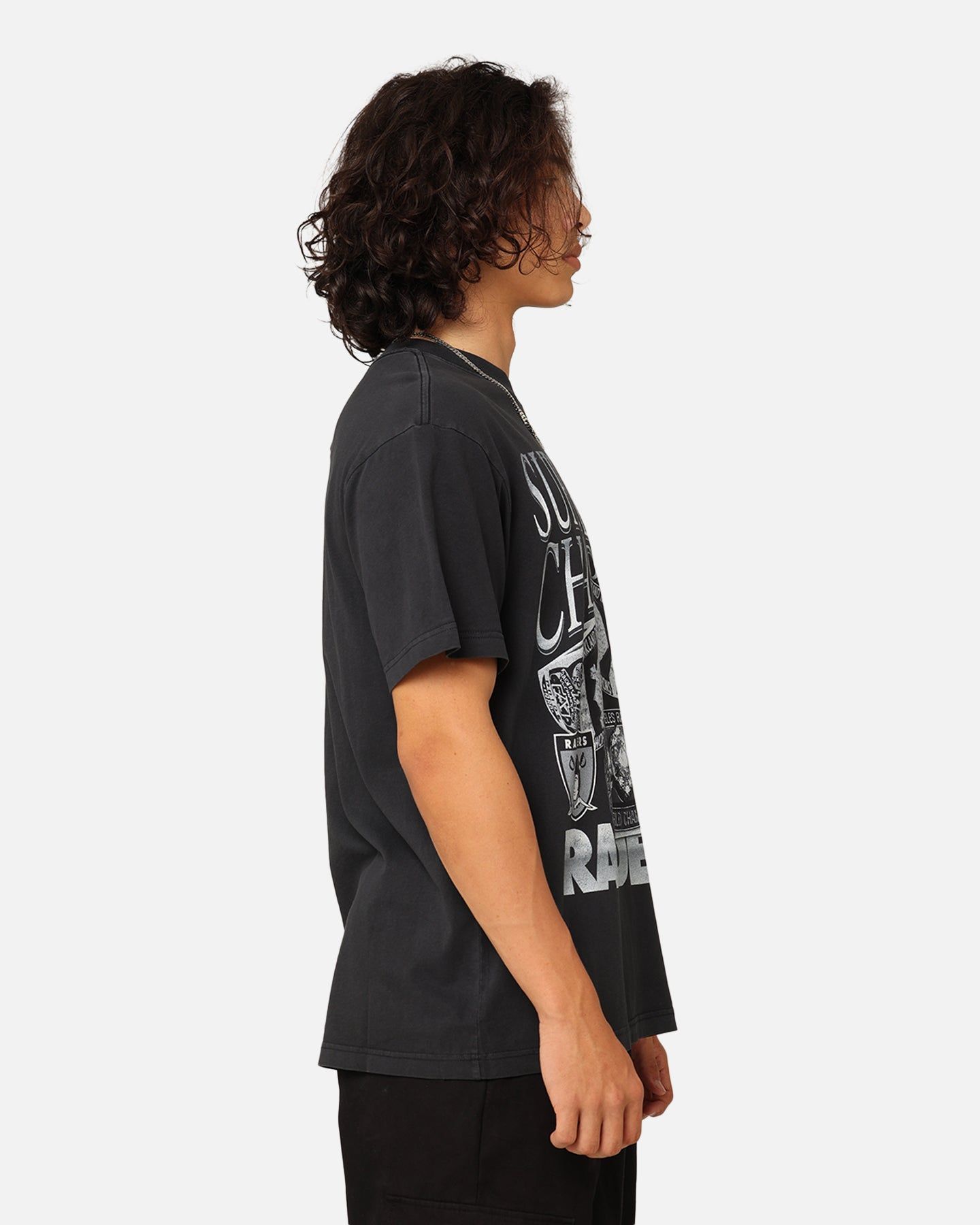 Mitchell & Ness Oakland Raiders 3 Time Super Bowl T-Shirt Faded Black sold by Culture Kings product image thumbnail 5