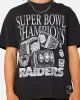 Mitchell & Ness Oakland Raiders 3 Time Super Bowl T-Shirt Faded Black sold by Culture Kings