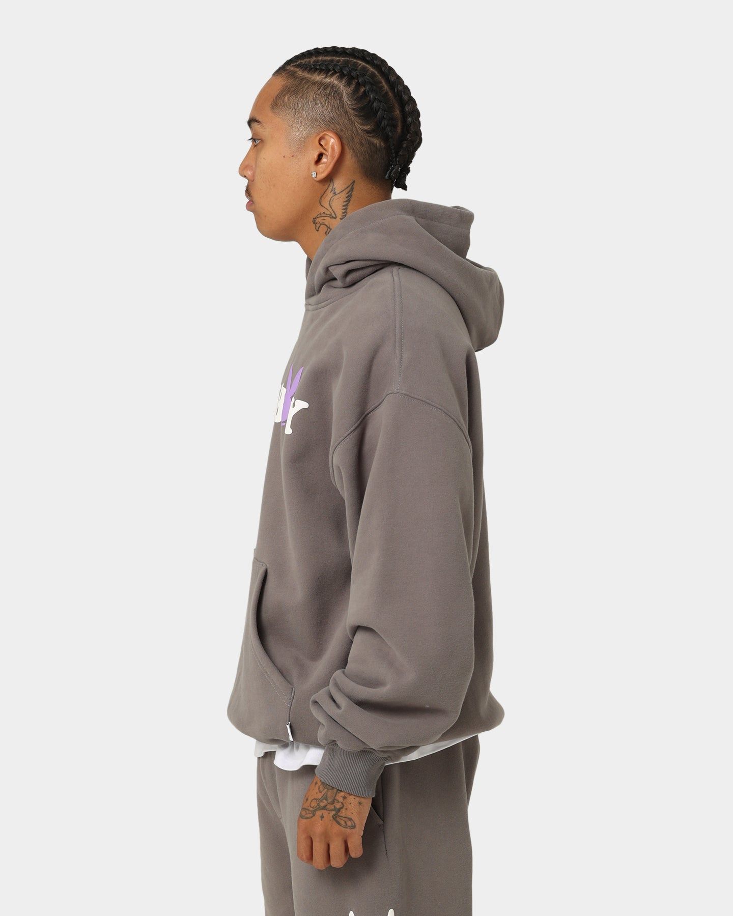 Playboy By CK Wordmark Hoodie Grey sold by Culture Kings product image thumbnail 7