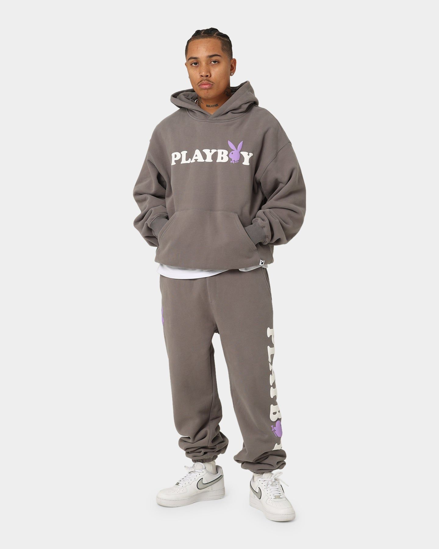 Playboy By CK Wordmark Hoodie Grey sold by Culture Kings product image thumbnail 3